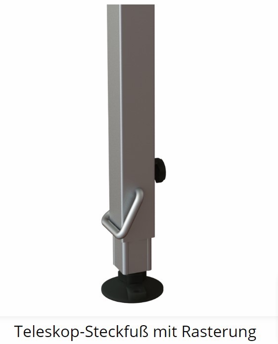 Teleskop Steckfuß mit Rasterung (60-100 cm)