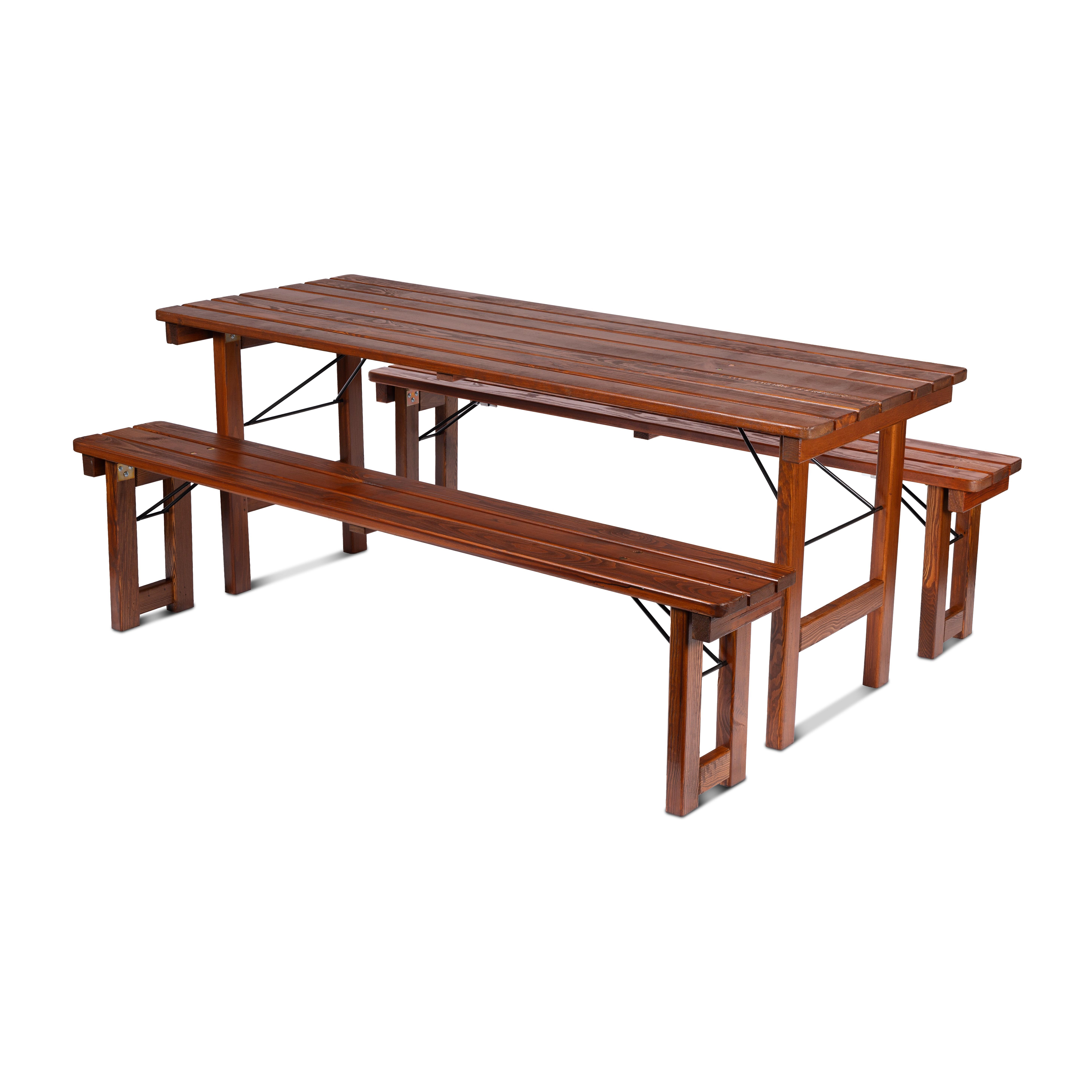 Vollholzgarnitur, 3-tlg. I (klappbar)