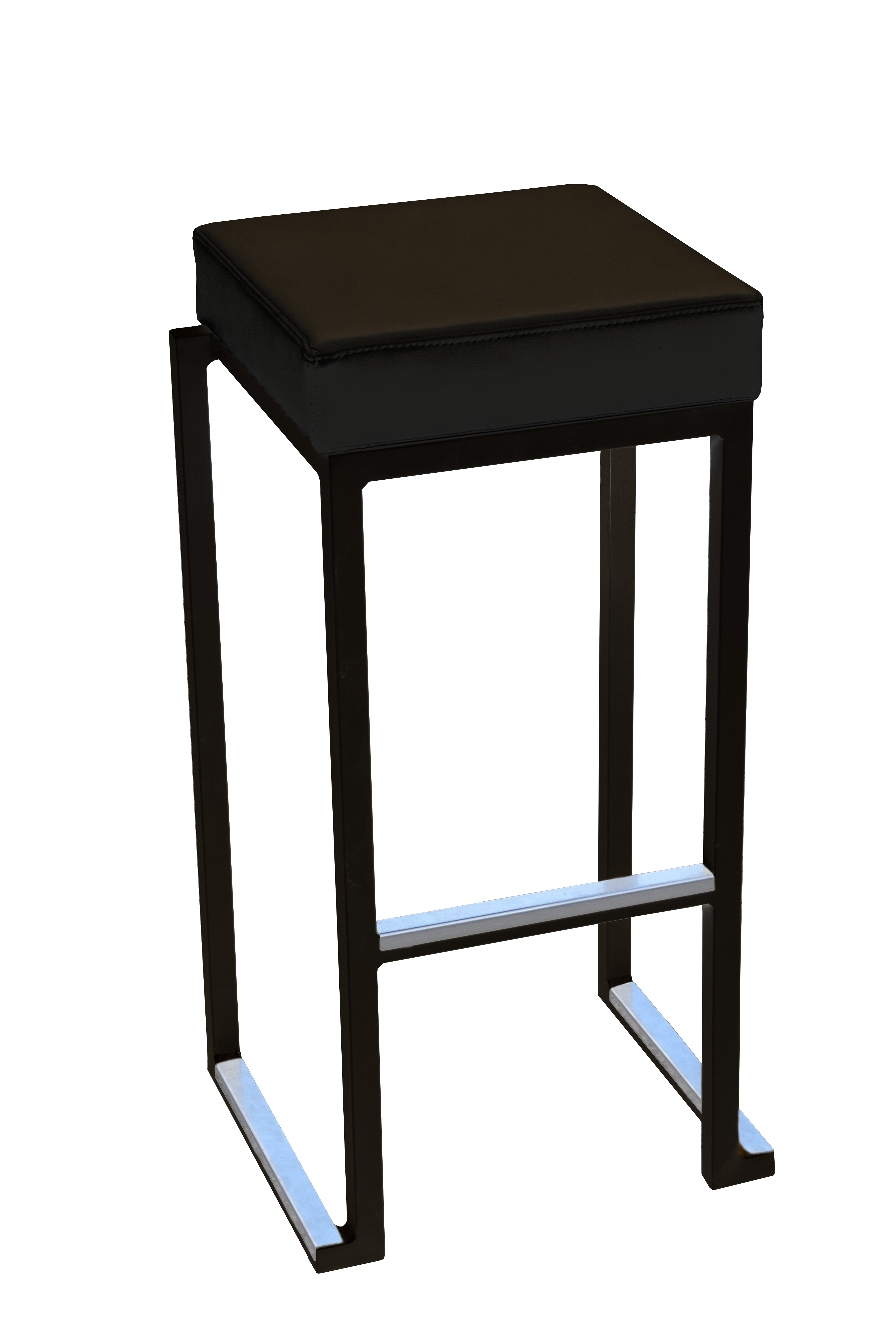 Metallbarhocker Boulevard (30 x 30 cm) I (Schwarz)